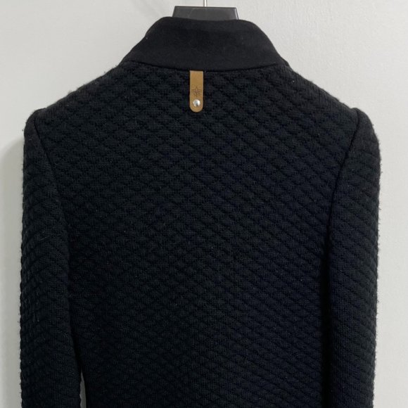 Mackage - Wool and Leather Jacket with Quilted Knit Sleeves - Size S - Picture 4 of 9